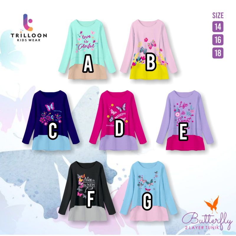 Tunik Trillon/Tunik anak remaja/baju muslim remaja