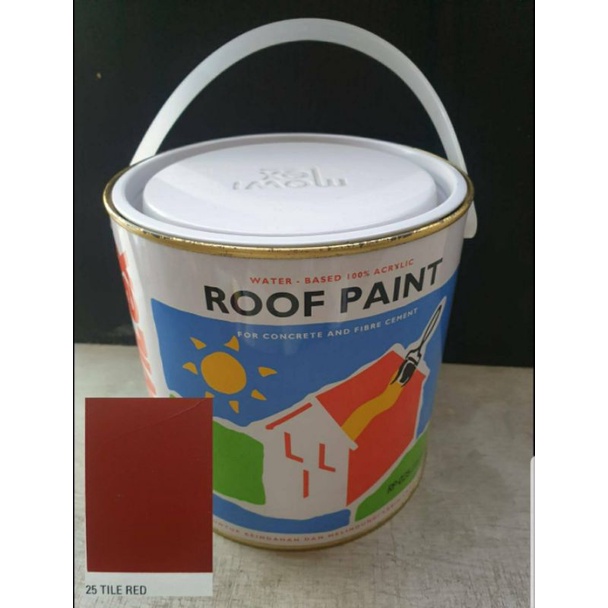 Cat genteng mowilex warna tile red