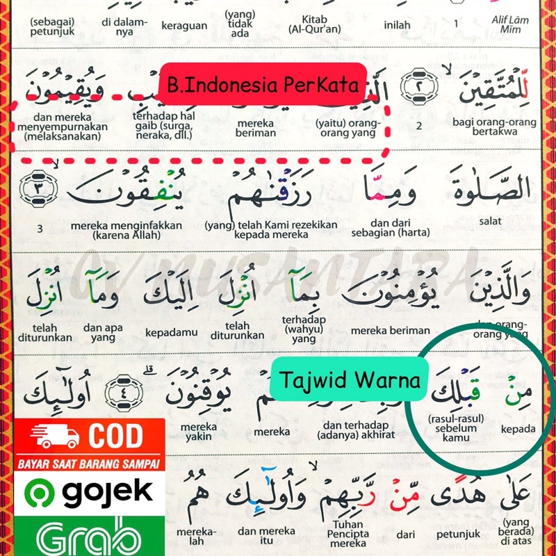 AlQuran BESAR A4 | AlQuran ARAB - Bahasa Indonesia PerKata Alquran terjemah indonesia perkata lengka