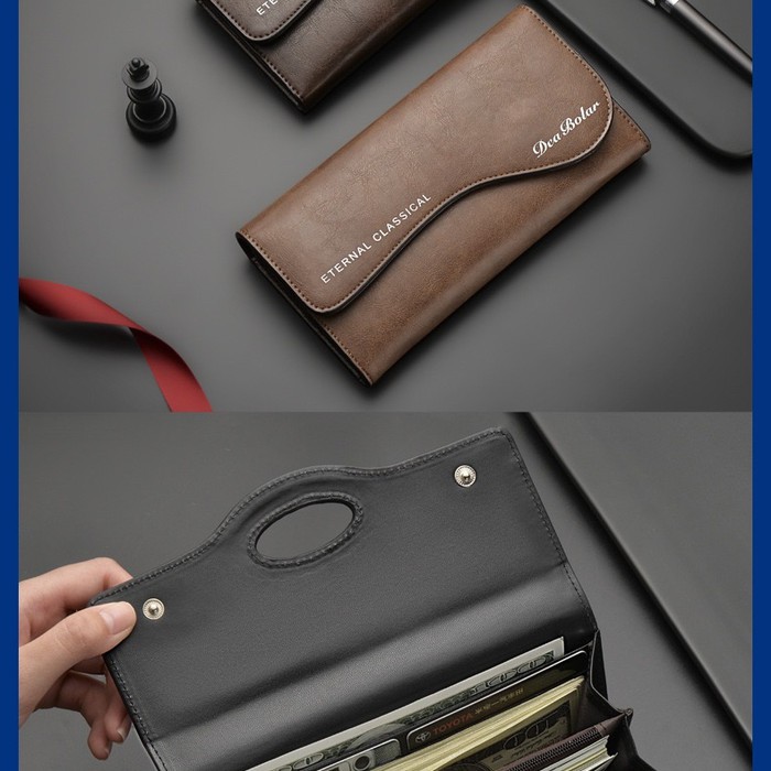 Dompet Panjang Kulit Pria Wanita Deabolar Leather Wallet K3202-3