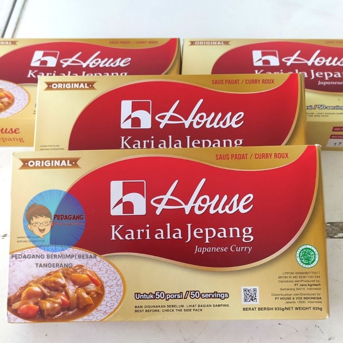 

Ready- House Kari Ala Jepang Halal 1Kg 50 Porsi / Saus Padat Curry Roux 1 Kg