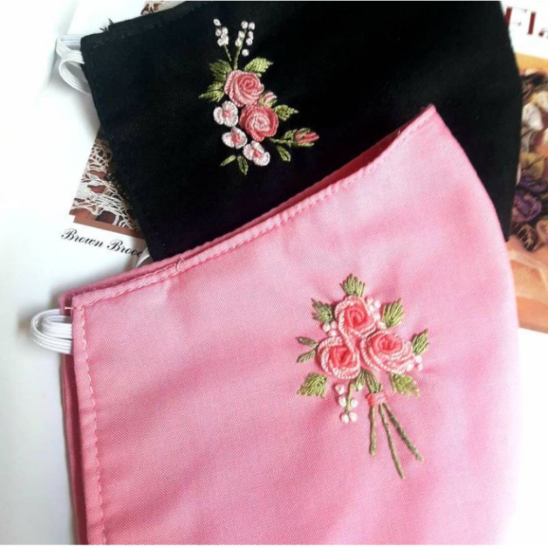 Masker kain sulam benang# maskerduckbill#masker hijab