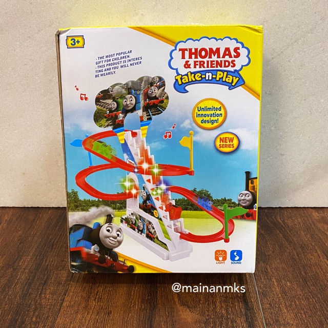 TANGGA BERJALAN Mainan Anak Batrei Thomas &amp; Friends atau CARS Take-n-Play