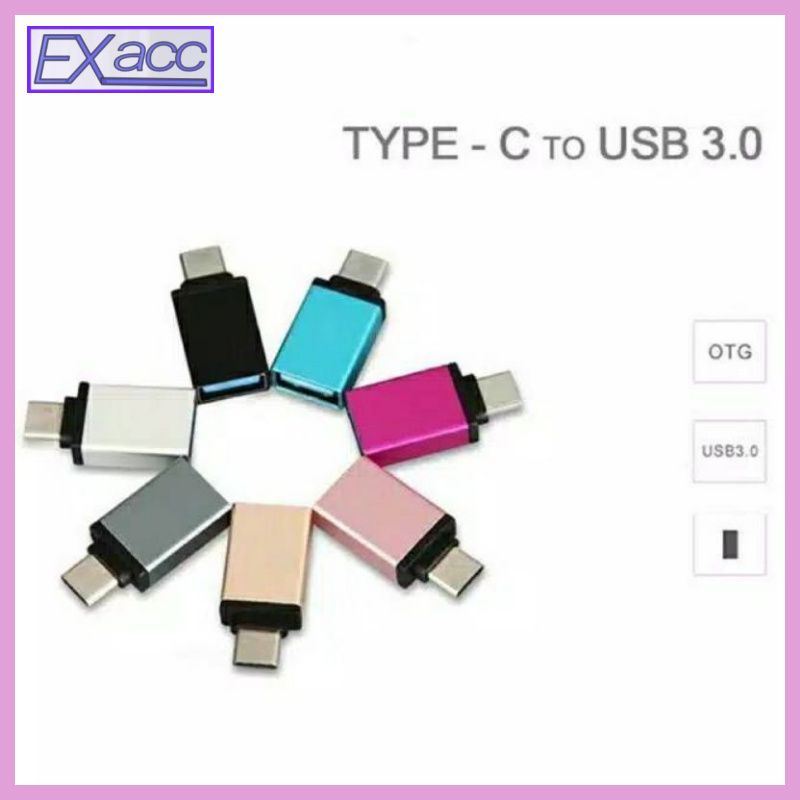 OTG Tipe C Besi / Sambung HP ke USB & Flashdisk
