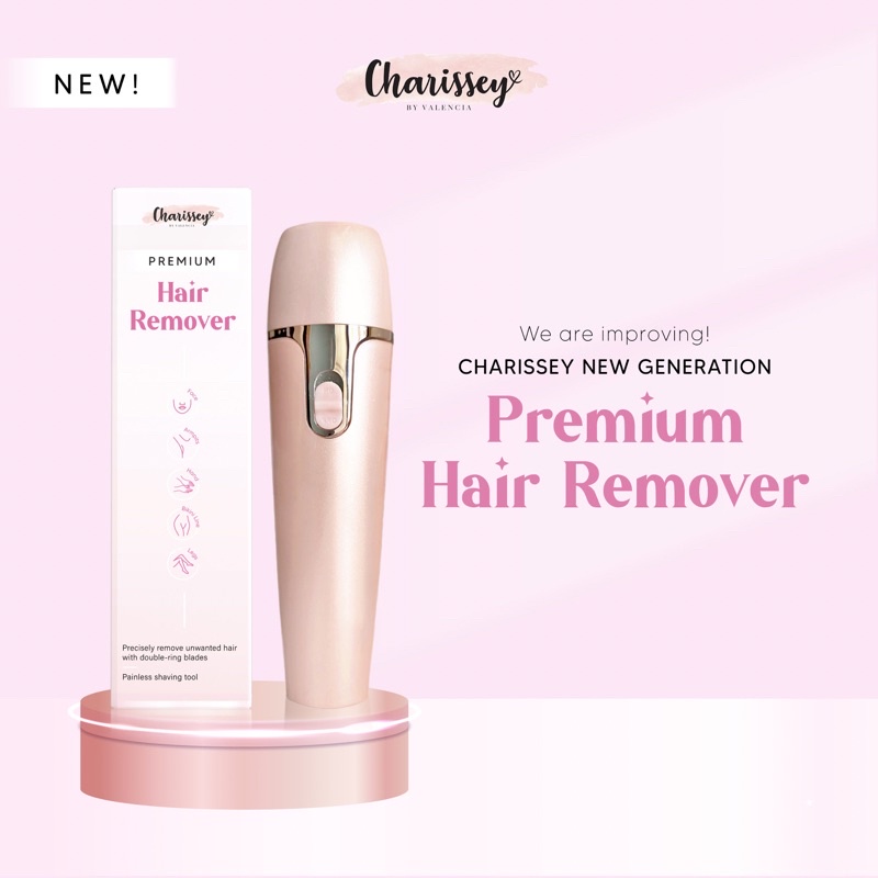 Premium Hair Remover Charissey/ penghilang bulu ketiak tangan kaki v area/ pencukur bulu tanpa sakit ni