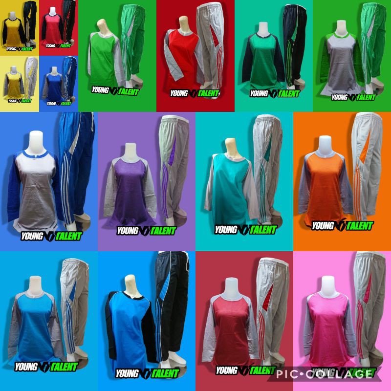 setelan baju wanita training muslimah baju senam