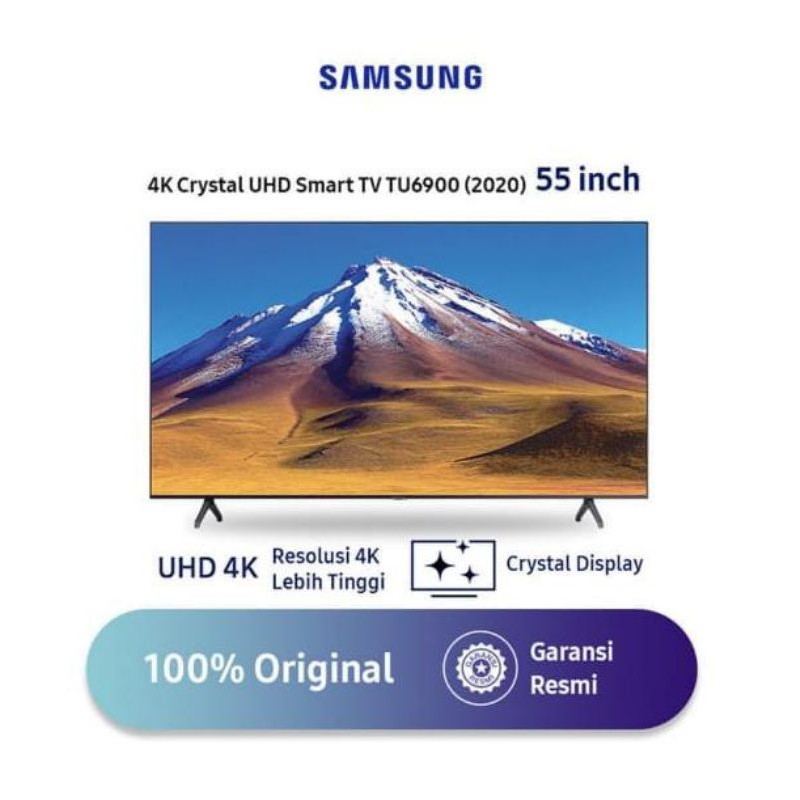 Samsung Crystal UHD TV 4K Smart Tv 55 Inci UA55TU6900KXXD 2020 Garansi Resmi
