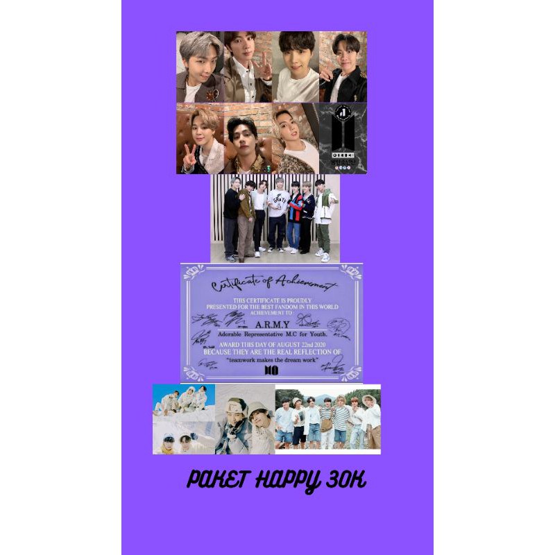 Sertifikat Army Fankit BTS