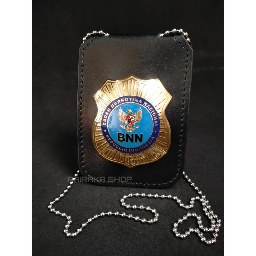 La Dompet Kalung Lencana Dompet KTA BNN Kulit Asli