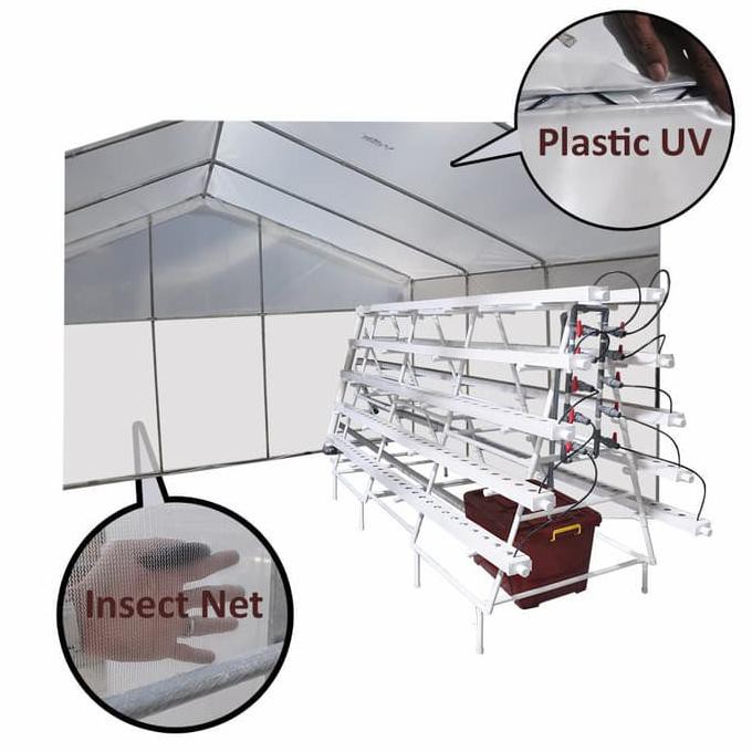 TRENDING JIRIFARM GREEN HOUSE UKURAN 4X4 METER KNOCK DOWN RANGKA PIPA BESI TERBARU