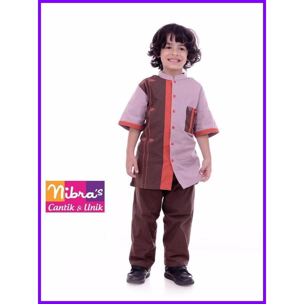 Koko Anak Nibras NSAL 43 Coklat Koko Anak Baju Muslim Anak Laki Laki