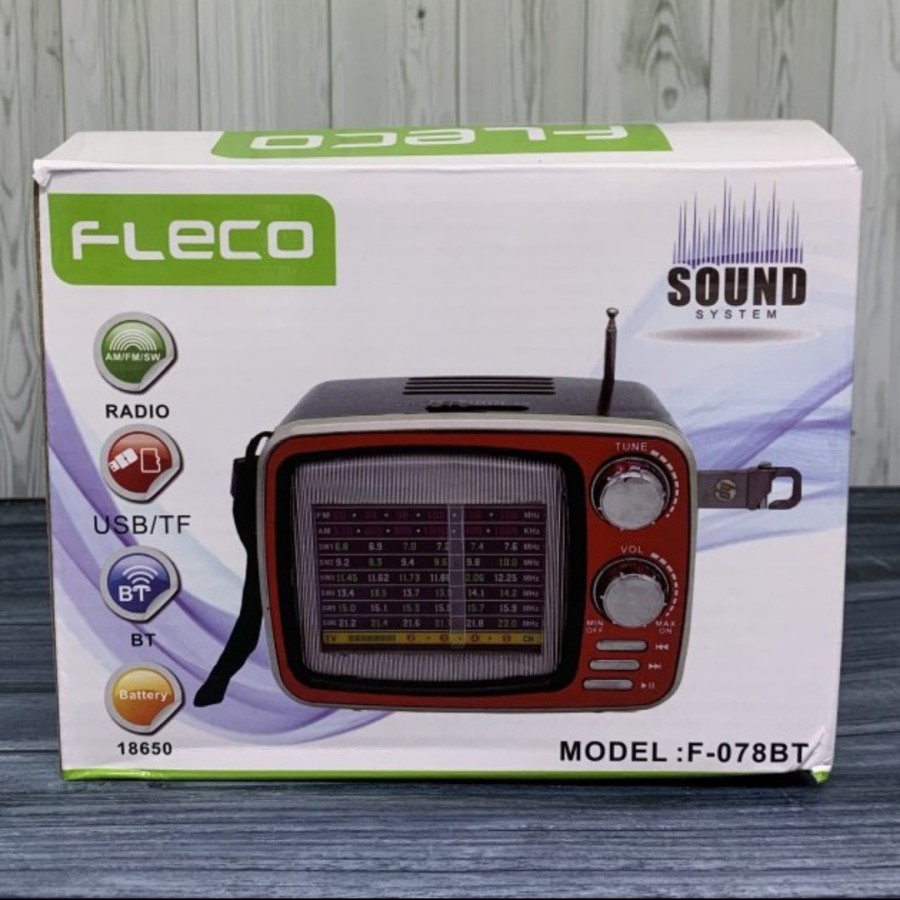COD Radio Bluetooth Am Fm Sw Fleco F-078BT - Radio Jadul Fleco Model TV