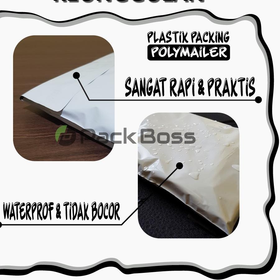 

PROMO 12.12 POLYMAILER PACKBOSS 17x30 ISI ±100 LEMBAR, TEBAL, KUALITAS BOSS, HARGA DIJAMIN TERMURAH