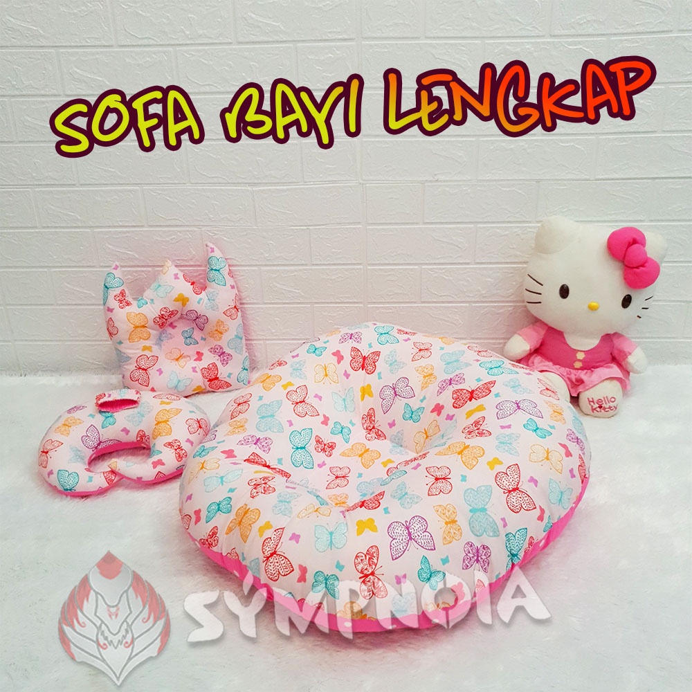 [ PAKET KOMPLIT SUPER HEMAT ] Sofa Bayi , Bantal peang &amp; bantal DOT harga kaki 5 kualitas bintang 5