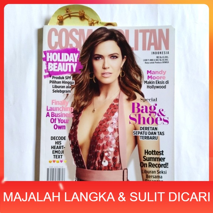 Majalah COSMOPOLITAN Mei 2018 Cover MANDY MOORE Langka