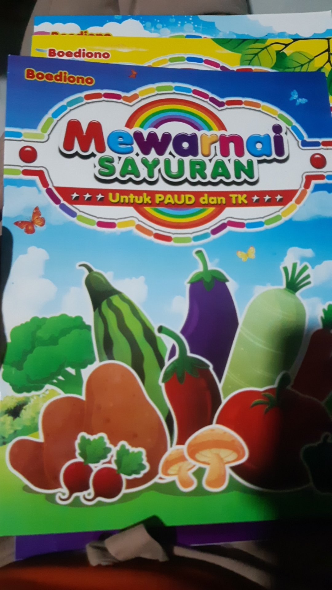 Buku Edukasi Anak PAUD TK Mewarnai Sayuran