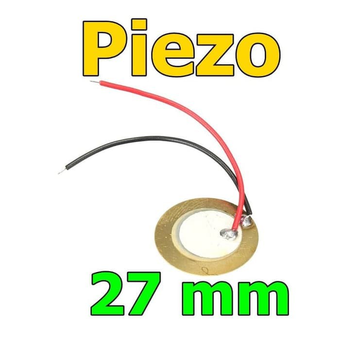 Piezoelectric Piezo Sensor 27mm 27 mm plus dengan kabel