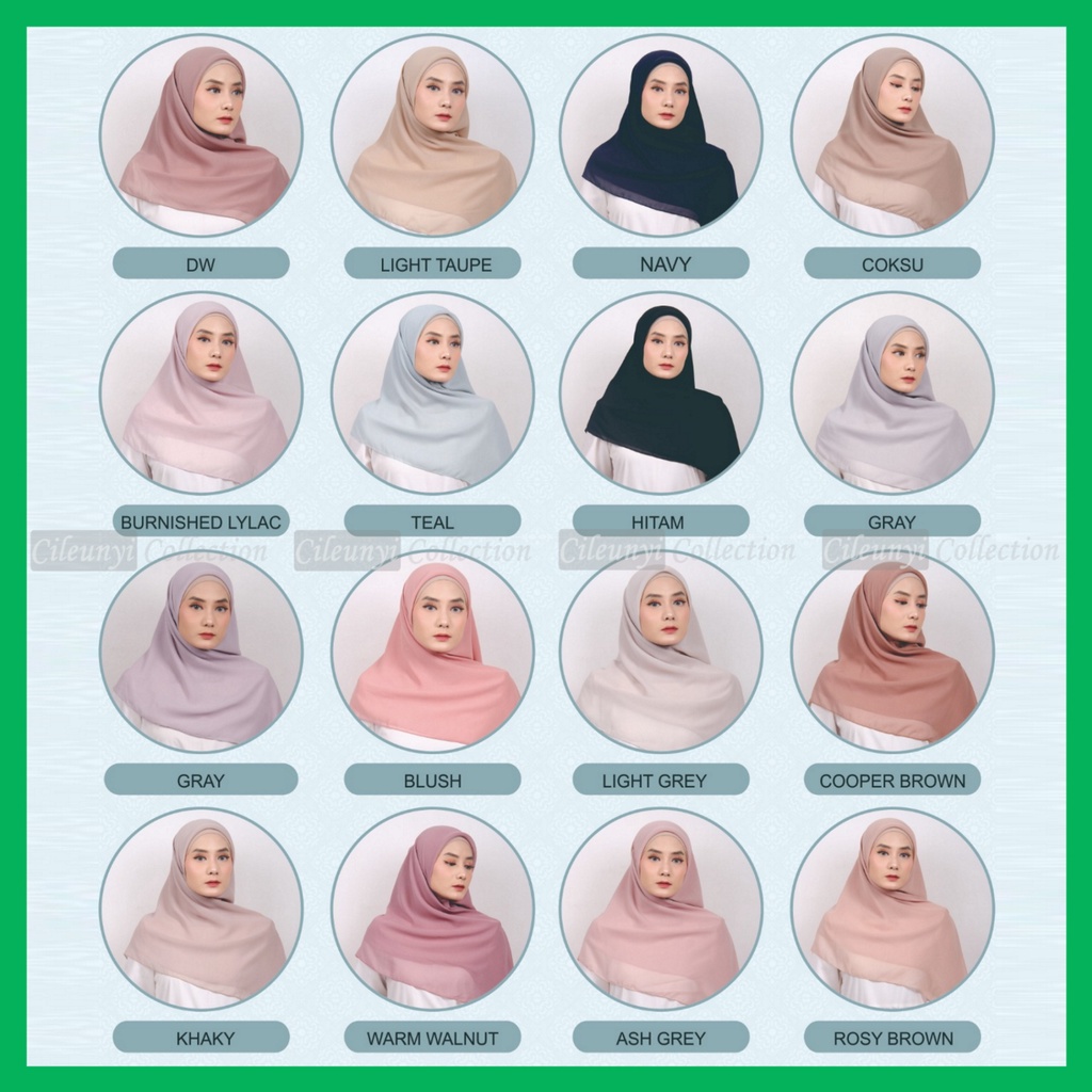 ✅ Part 2 Jilbab Bella Square Polycotton /Segi Empat Bellanium / Kerudung Segi 4 Laudiya Hijab Double Hycon Original by Cileunyi Collection