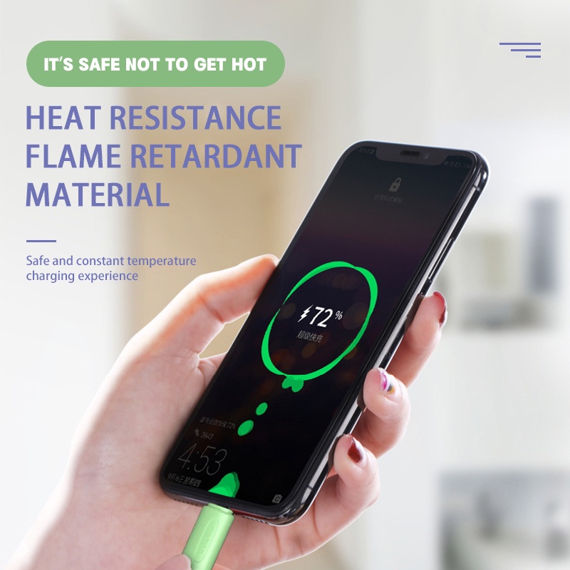 【Ready stock】Kabel Data 3A Type C Fast Charging Cable Android Tangle-free Charger Xiaomi Oppo Samsung Vivo praktis murah COD