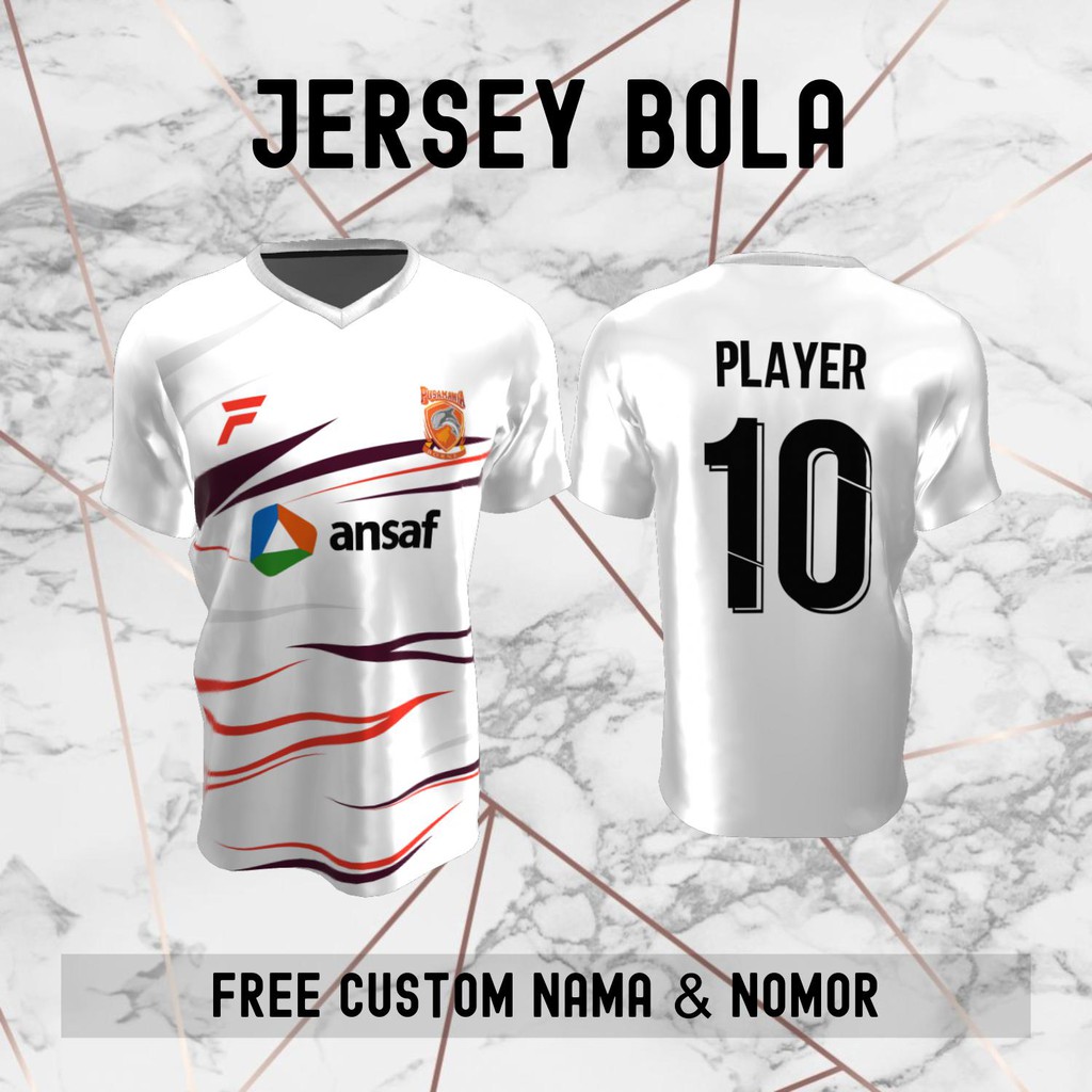 Jersey Pusamania Borneo FC Klub Bola Baju Kaos Custom Nama dan Nomor Punggung - 437