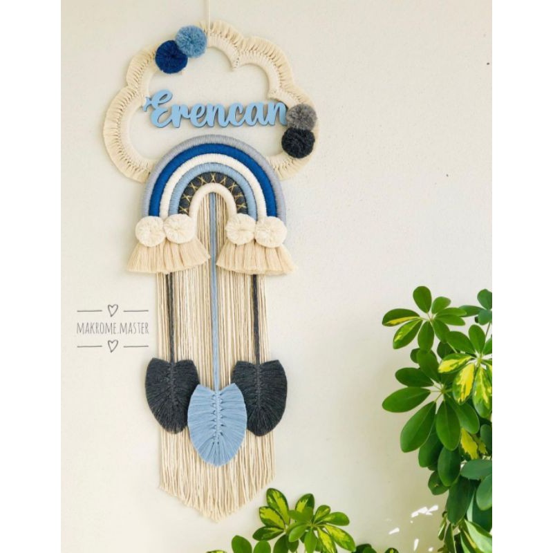 

macrame name rainbow