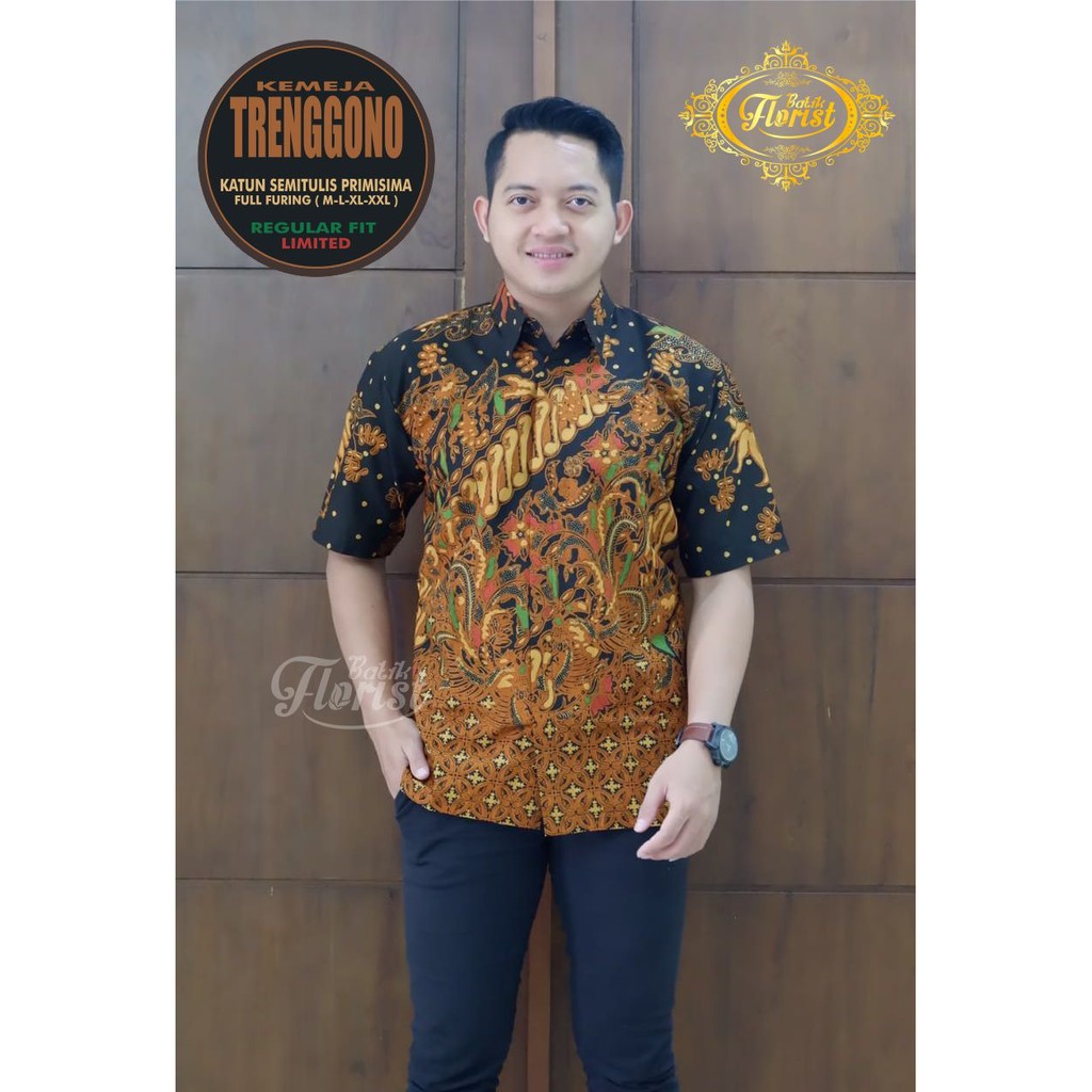 TRENGGONO Batik Pria Full Furing Bahan Katun Semitulis Primisima