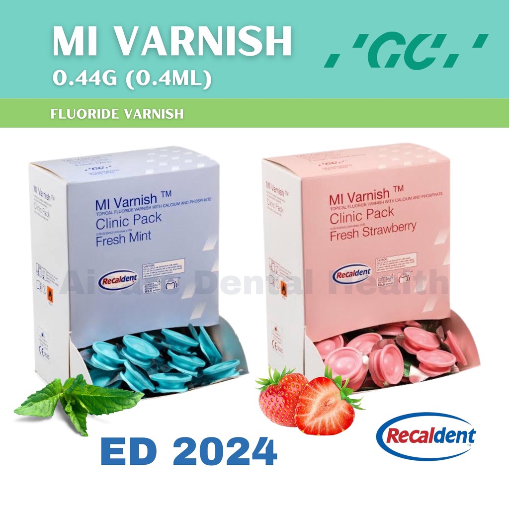 GC MI Varnish - Topical Fluoride Varnish with Calcium and Phosphate - 0.4mL