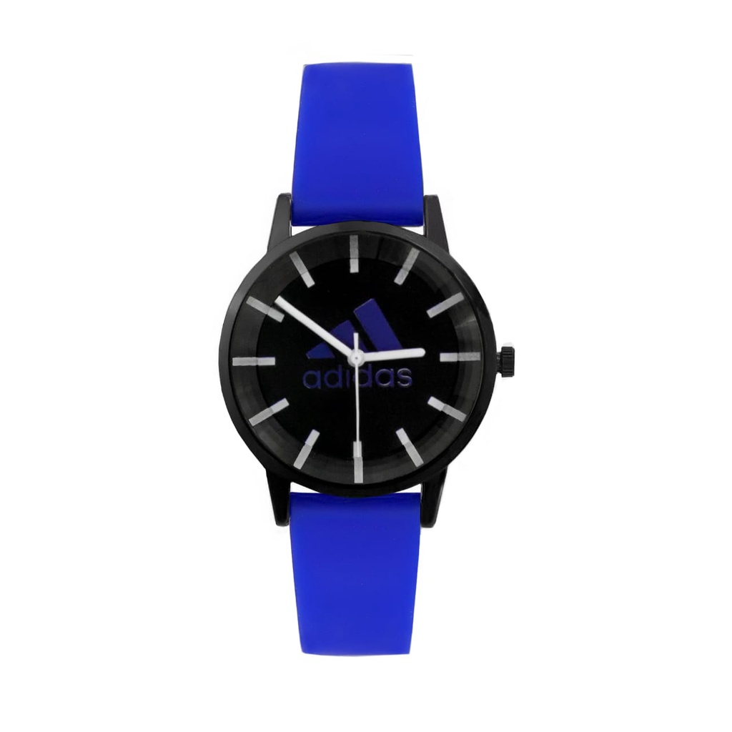 PA Jam Tangan Wanita / Pria Couple Polos Casual Bulat Fashion Analog Quartz Simple Strap Rubber RM020