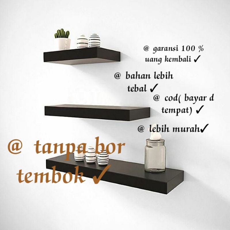 Hiasan dinding,rak ambalan melayang,tanpa bor tembok