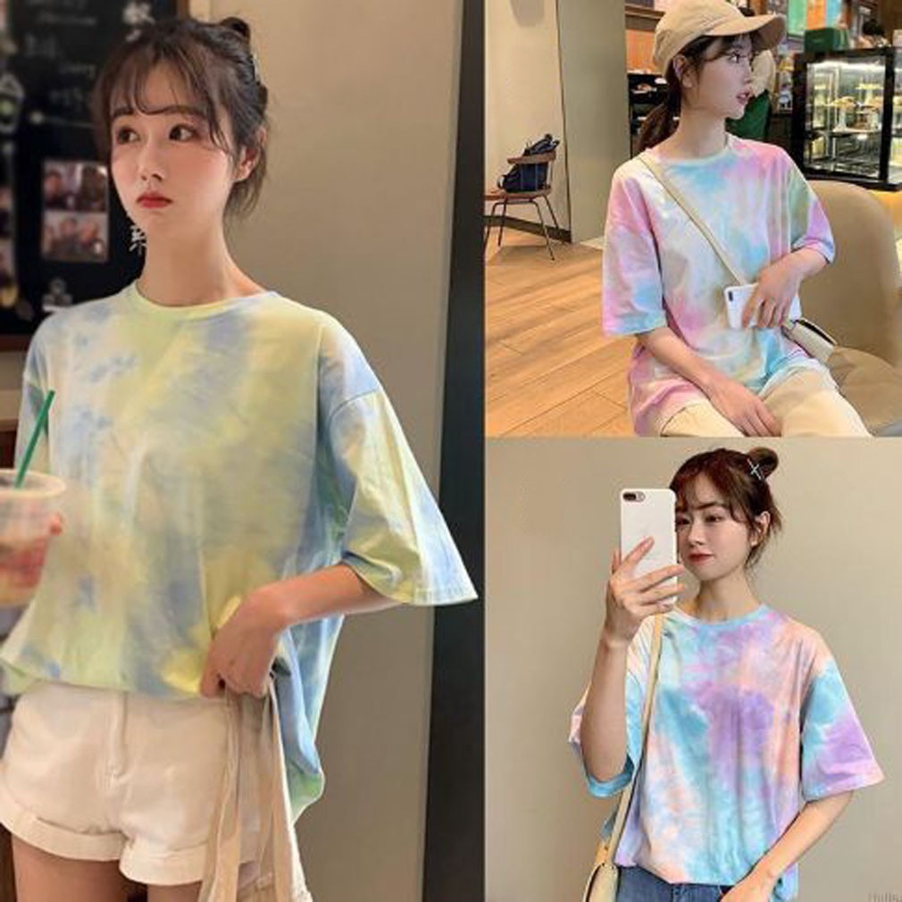 Bess - Kaos TIE DYE  Motif CLOUDY Wanita XL / TIE DYE Cloudy