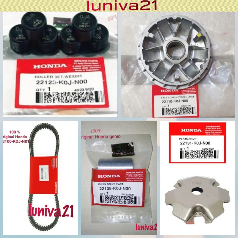 Rumah Roller-Roller-BossFC-PlatRamp-VBelt Genio Beat LED Scoopy 2021 Original