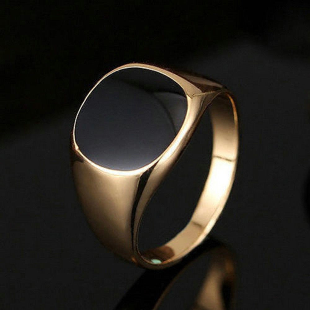 Cincin Pria Stainless Steel Polish Gold dan Silver JCP-002