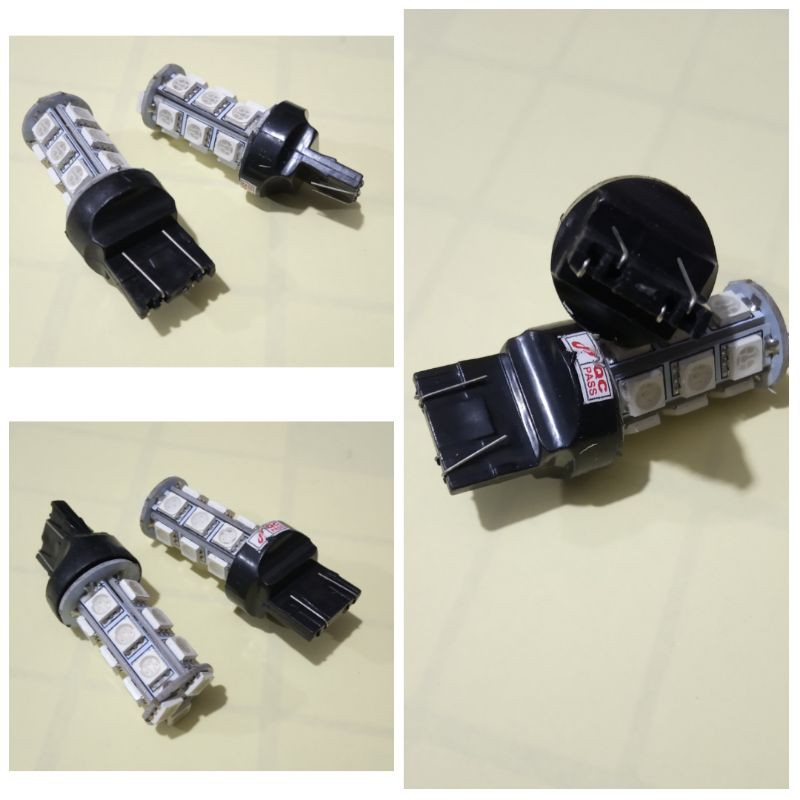 Lampu Rem Type Soket T20 18 Led 12 Volt Merah Putih