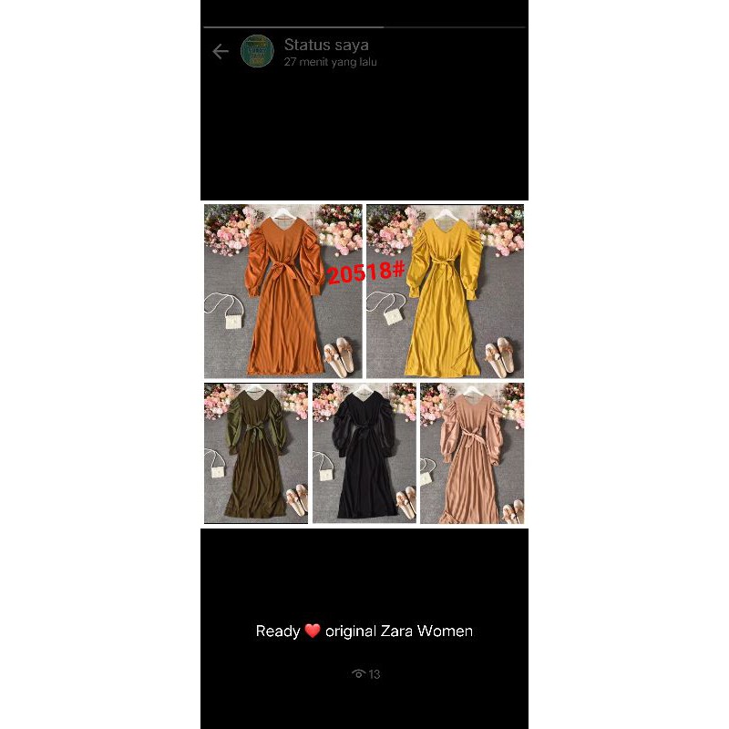 gamis Zara women 5 warna import original zara