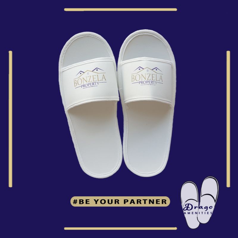 Sandal hotel 3mm 4 mm 4,5mm custom sablon logo tulisan murah spa sandal klinik souvenir