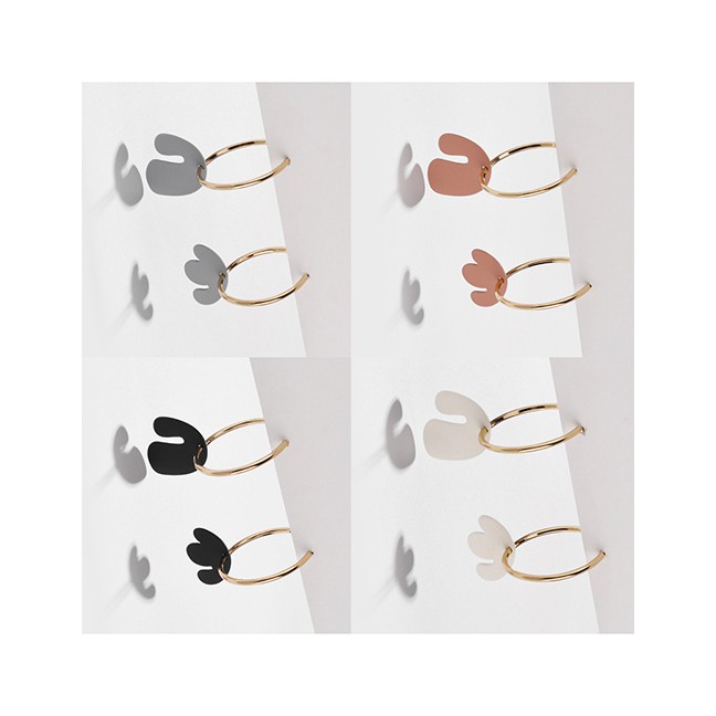 LRC Anting Tusuk Fashion Alloy Geometric Spray Asymmetric Earrings F99984