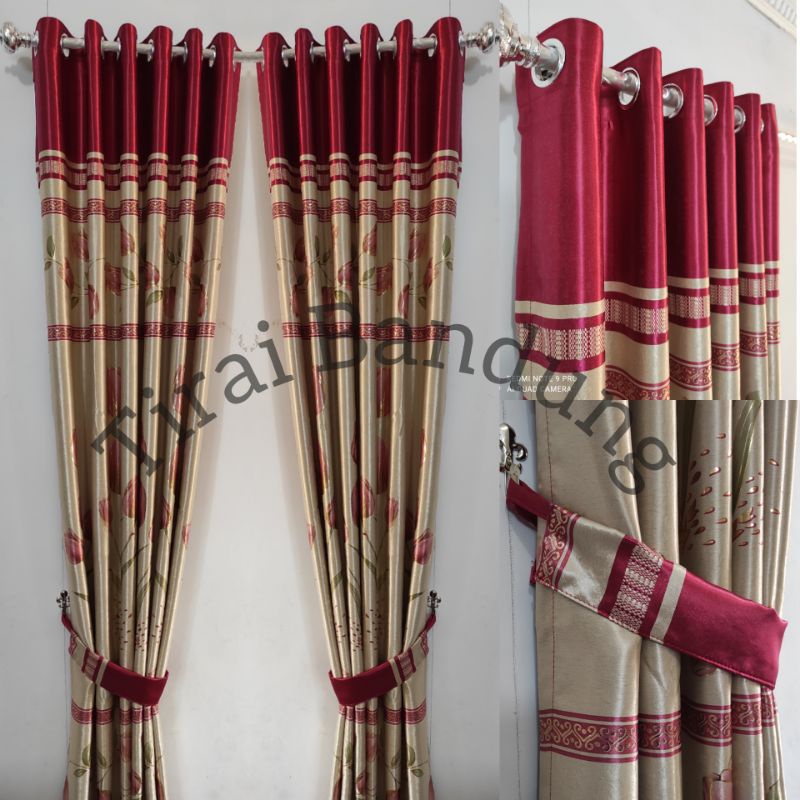 Gorden Lebar 130cm X Tinggi 250cm dan 270cm, Tirai Gorden, Gorden Blackout Premium