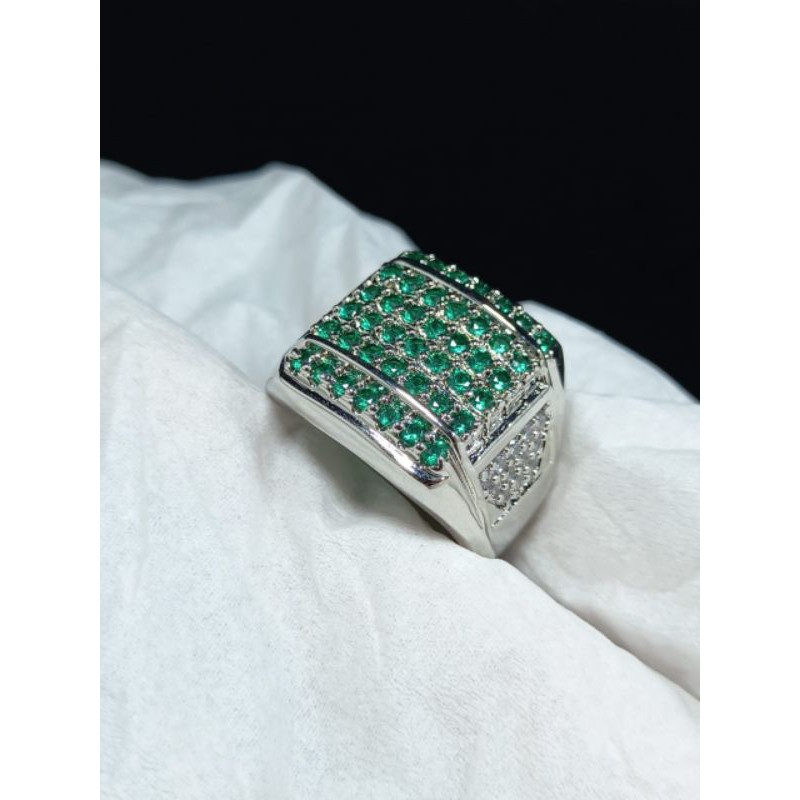 BATU GREEN SAFIR TABUR 42PCS ASLI NATURAL