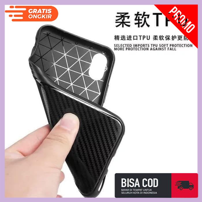 Case Infinix Hot 9 Play Soft Case Focus Carbon