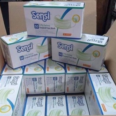 Sensi Masker Surgical 3ply 50pcs - Masker Sensi Earloop - Masker Medis 3ply