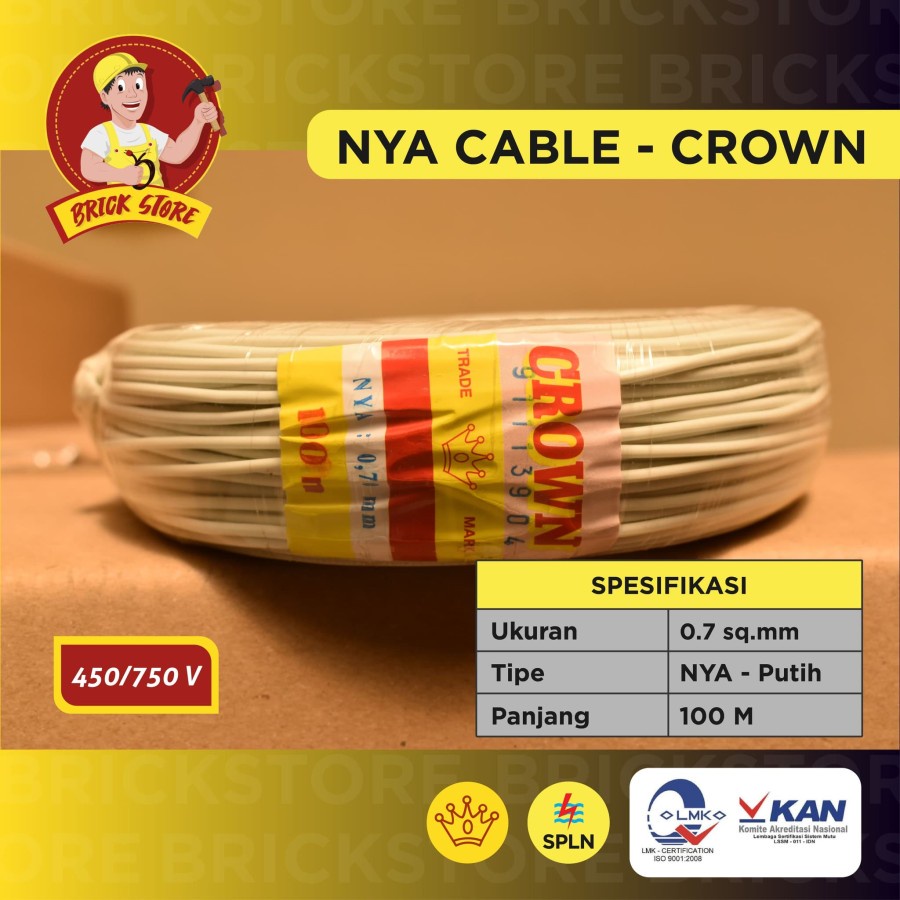 Kabel Listrik Tunggal 1 jalur 0,7 mm NYA 0.7 0.7mm kecil dari 0.75 0.9