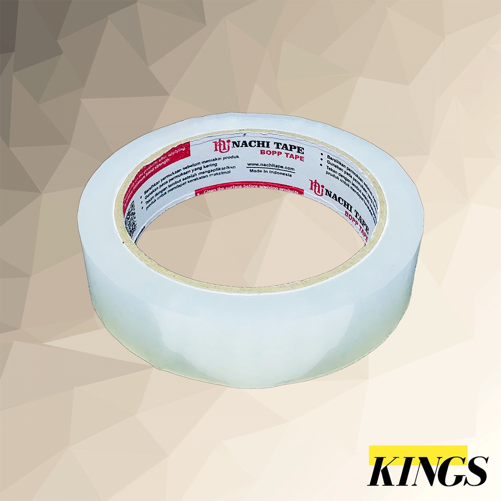 

Nachi Tape OPP Selotip / Pita Perekat / Lakban Bening Sedang 2.4 cm