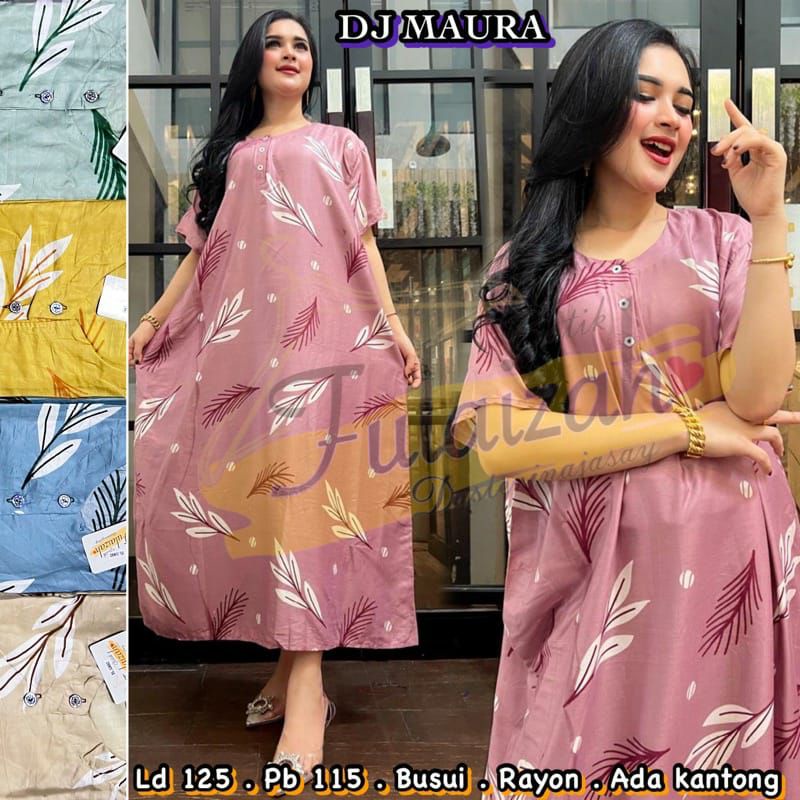 DASTER JUMBO DAUN KAYU PUTIH BUSUI LD 125 - 130/PJ 115 DADA KANCING BAHAN RAYON SANTUNG ADEM BERKUALITAS.