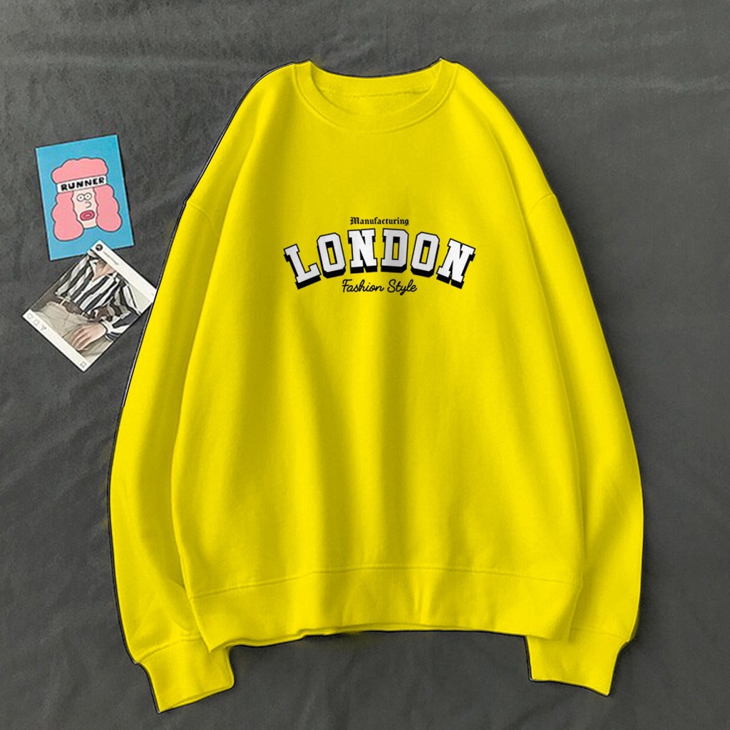 LONDON FASHION STYLE SWEATER UNISEX - ATASAN HALUS TEBAL PREMIUM