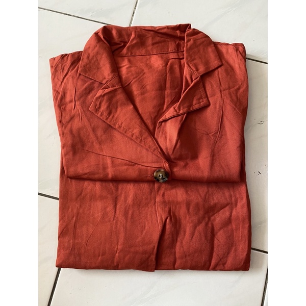 ZENAYA SET SETEL281 SETELAN BAJU CROP DAN CELANA PANJANG KULOT BUSUI SETEL281-Brick