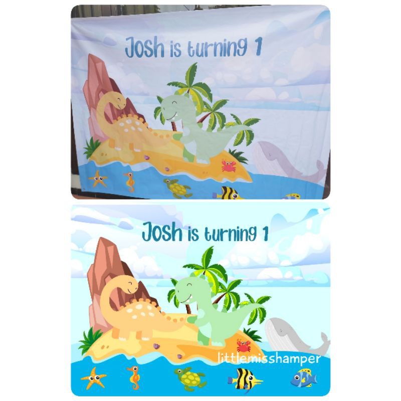 custom 1,5x1  2x1,5  Backdrop banner perlengkapan ultah ulang anak tahun