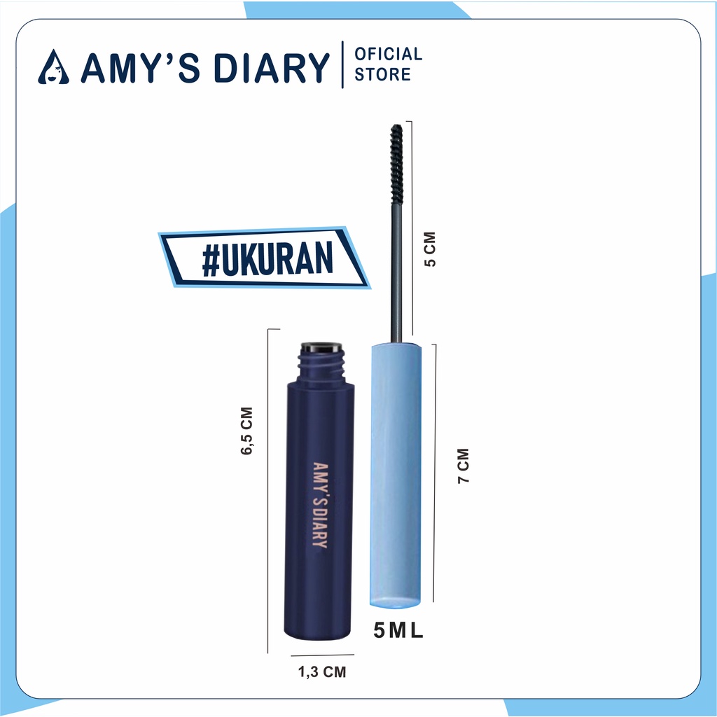 [BPOM] Mascara Waterproof AMY'S DIARY Curling Eyelash Long Lasting Tahan lama 100% ORIGINAL