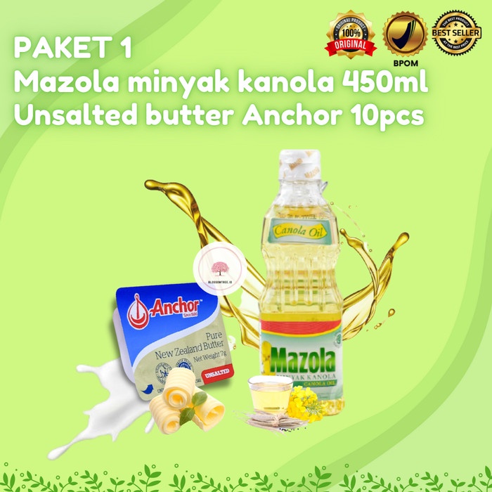 Paket Mpasi Bayi 6 Bulan Unsalted Butter Anchor Mazola Canola Oil