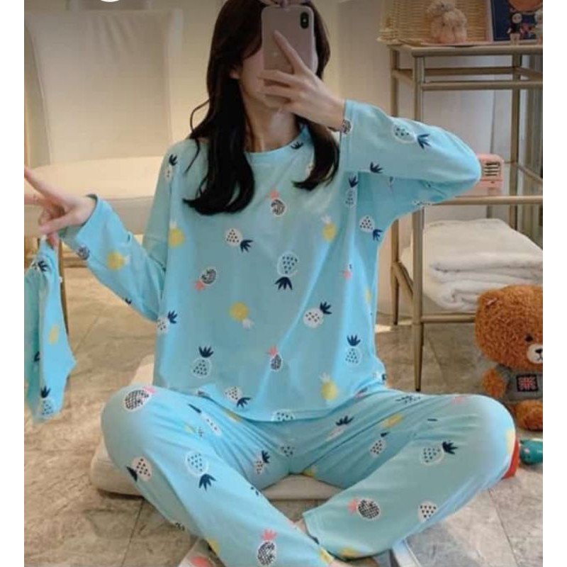 Baju tidur pp motif katun spandek import murah