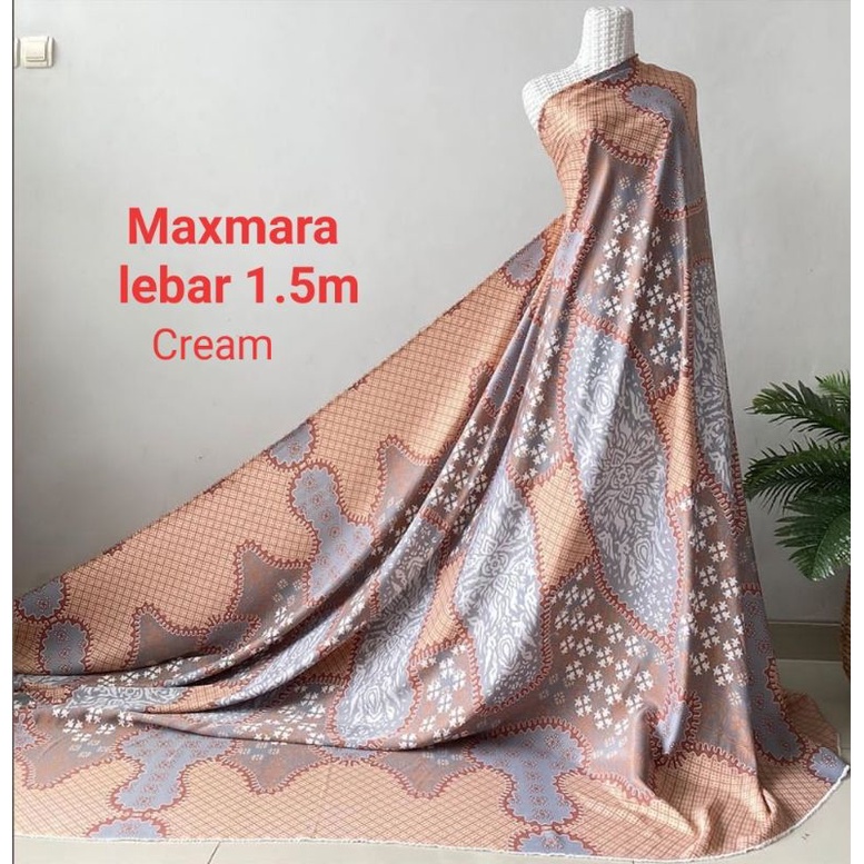 Kain Maxmara Lux motif Anggrek harga per 0.5m